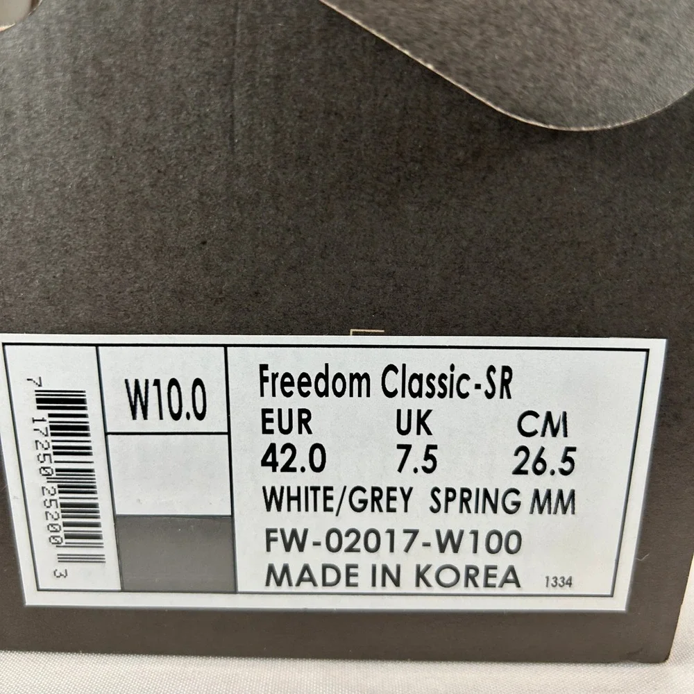Z-Coil Freedom Classic-SR White Grey Spring Orthopedic Shoes Womens 10